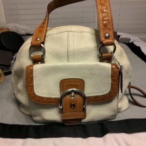 White Leather Coach Purse